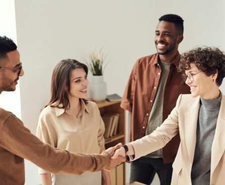 photo of people doing handshakes